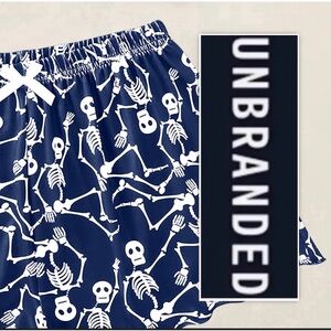 UNBRANDED Skeketon Print Shorts